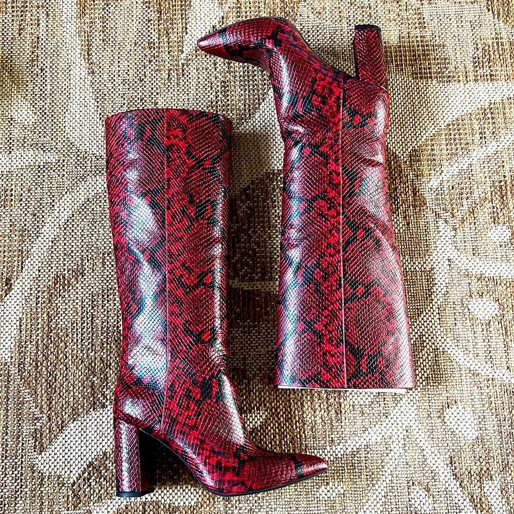 Red Snake Boots